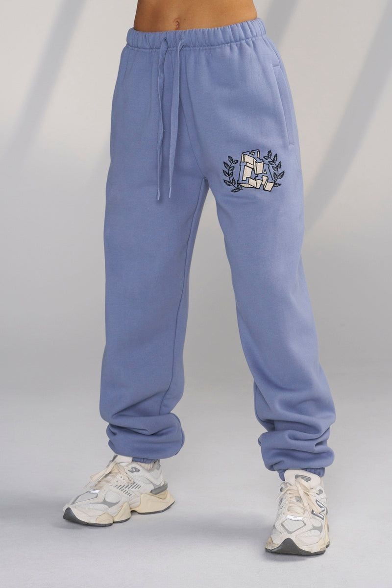 Women\'s YoungLA Gym W226 Teddy Jogger Joggers Kashmir Blue | SH6058-239 USA