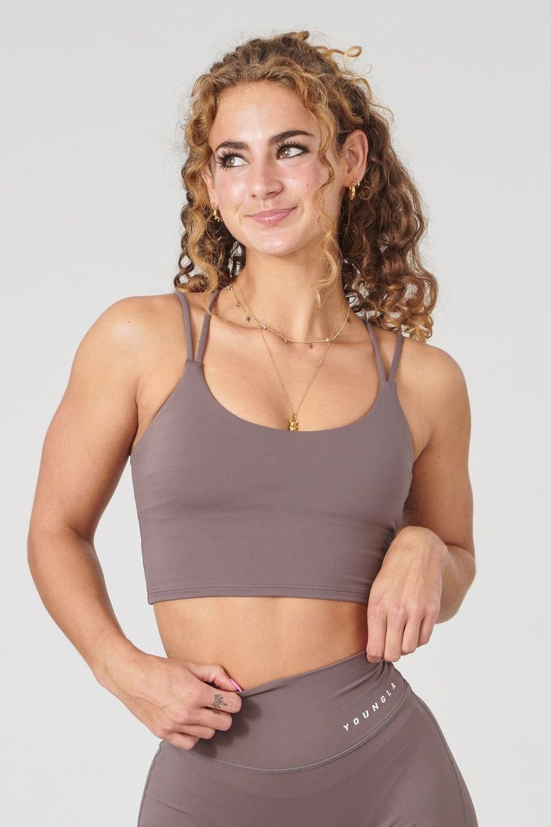 Women's YoungLA Gym W310 Progress Sports Bra Bras Plum Truffle | DY0134-796 USA