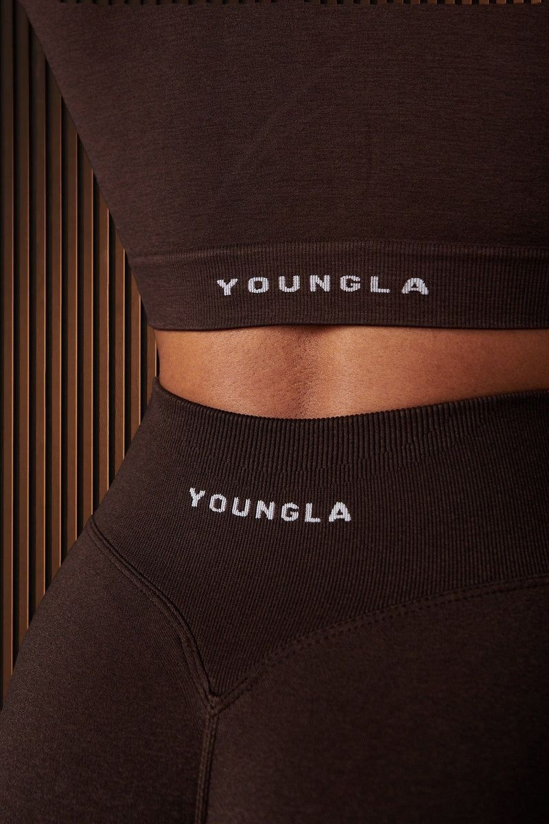 Women's YoungLA Gym W430 Curve Seamless Long Sleeve Sweatshirts Spicy | LE5243-681 USA